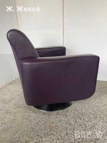 Кожено кресло, снимка 3 - Дивани и мека мебел - 52892188