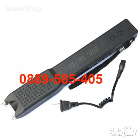 Мощен полицейски електрошок с LED фенер и силна сирена аларма, снимка 2 - Оборудване и аксесоари за оръжия - 40185532