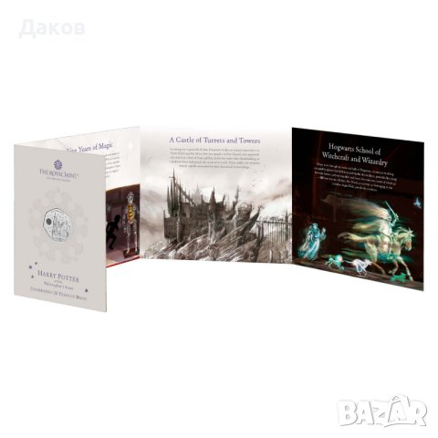 50p UK Hogwarts 2023 Хари Потър 25 години магия BU , снимка 4 - Нумизматика и бонистика - 41630092