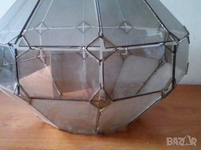 Стъкло абажур винтидж, снимка 2 - Лампи за таван - 42624827
