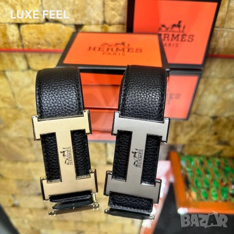 Hermes ⚜️ Естествена Кожа с Кутия, снимка 5 - Колани - 53374192
