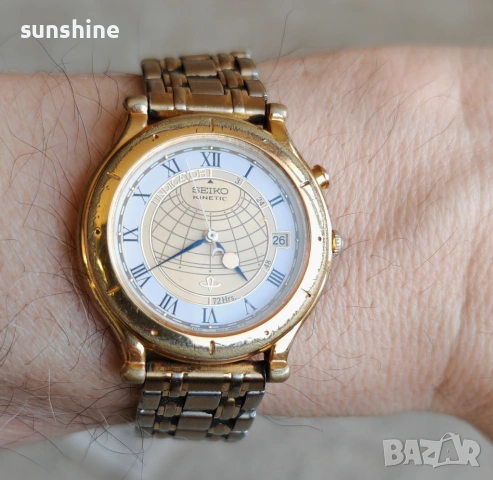 Винтидж Seiko Kinetic 5M22 Indicator, сменен кондензатор