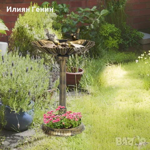 Вана за птици Outsunny със статуи, снимка 3 - За птици - 56218655