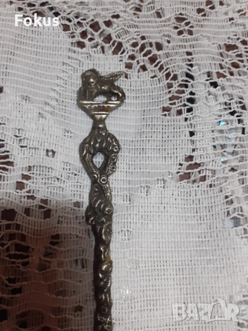 Стара антикварна малка колекционерска лъжичка Италия - N5, снимка 3 - Антикварни и старинни предмети - 53698308