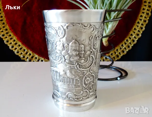 Чаша от калай Aachen,Вестфалия. , снимка 3 - Антикварни и старинни предмети - 48544129