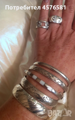 гривни сребро и пръстени Bulgari, снимка 1