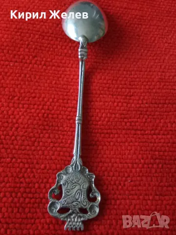 MANNHEIM СТАРА НЕМСКА КОЛЕКЦИОНЕРСКА ЕМАЙЛИРАНА СРЕБЪРНА ЛЪЖИЧКА За КАФЕ СРЕБРО 800 ПРОБА 42986, снимка 18 - Колекции - 44375424