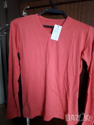 Дамска блуза дълъг ръкав шпиц деколте, нова, снимка 3 - Блузи с дълъг ръкав и пуловери - 41862187