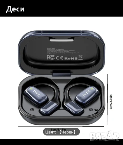 Безжични слушалки с LED DISPLAY , снимка 3 - Слушалки и портативни колонки - 53638285