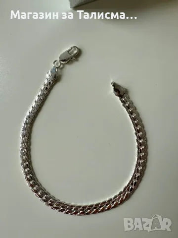 Печат 925 Сребърна гривна, снимка 3 - Гривни - 49110900