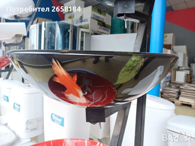 Стъклена мивка с уникален дизайн с рибки, снимка 2 - Мивки - 39482734