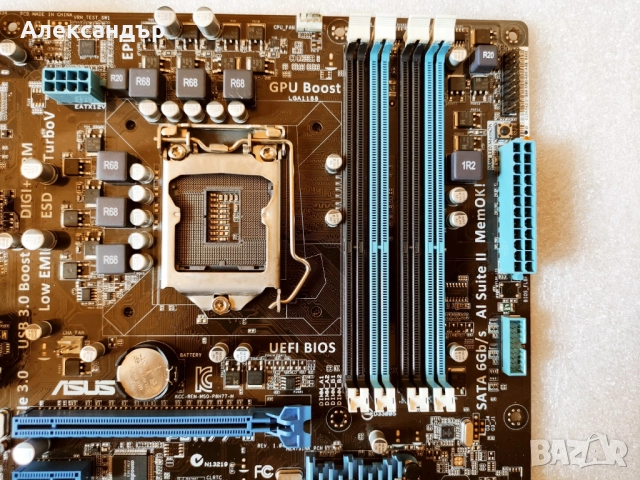 ASUS P8H77-M, s.1155, до 32GB DDR3, HDMI, DVI-D, S/PDIF, снимка 3 - Дънни платки - 51816081