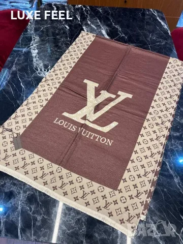 Hermes ⚜️ Louis Vuitton ⚜️ Burberry ⚜️Дамски Кашмирени Шалове , снимка 15 - Шалове - 56046118