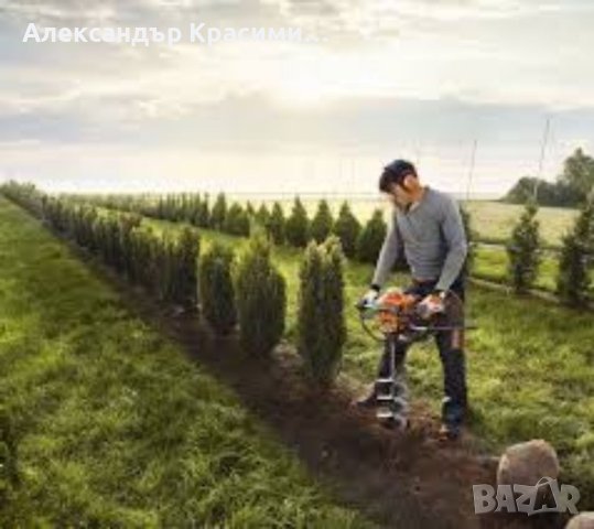 Пробиване на дупки с моторен свредел Stihl