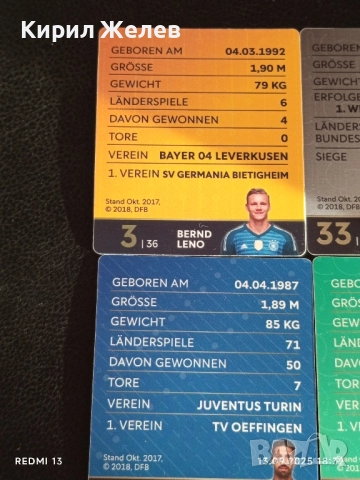 Колекционерски картички на футболисти САМИ КЕДИРА, БЕНЕДИКТ ХОВЕДЕС,МАРК АНДРЕ ТЕР СТЕГЕН 51039, снимка 10 - Колекции - 51703366