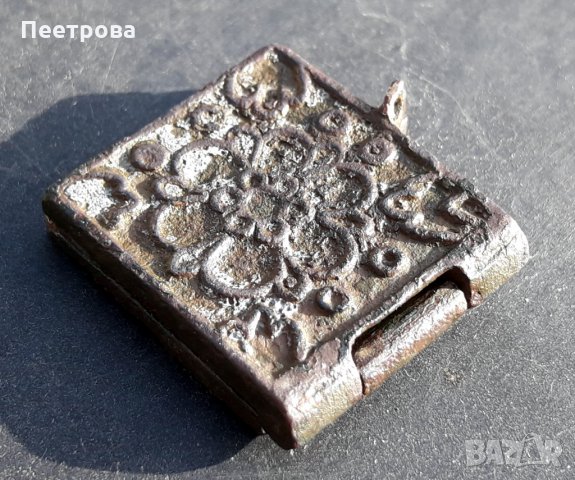 Нагръдна бронзова икона на св. Николай чудотворец от 19-ти век., снимка 5 - Антикварни и старинни предмети - 34087116