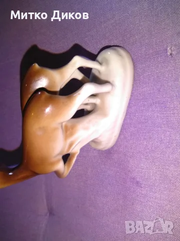 Скулптура еленчета порцелан Н-105мм, снимка 3 - Декорация за дома - 50114422