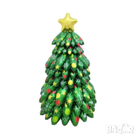 Коледни балони 9 части - 3D Коледна елха с цветни ярки акценти, снимка 2 - Други - 52567858