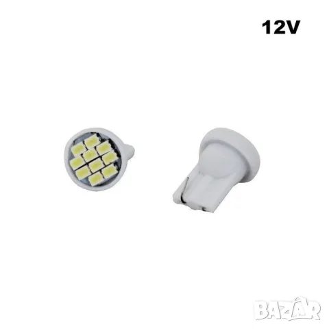 LED крушки T10 12V 8 SMD 2 броя, снимка 4 - Аксесоари и консумативи - 55865114