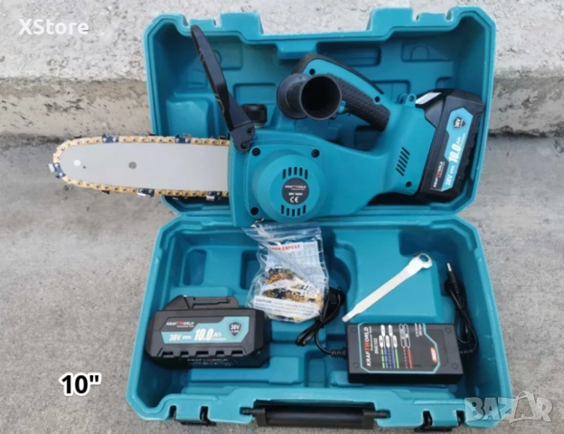 Акумулаторна резачка за дърва с маслен филтър, снимка 10 - Други инструменти - 51860976