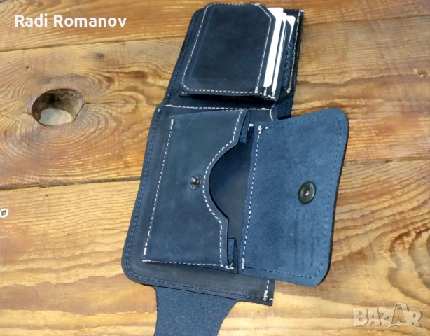 Ръчно изработен мъжки кожен портфейл , снимка 7 - Портфейли, портмонета - 52680937