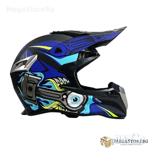 Кросова каска 188 - размер S - Matt Black/Blue, снимка 2 - Аксесоари и консумативи - 50527240