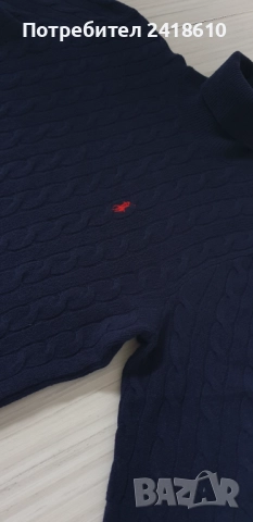 POLO Ralph Lauren Cable Wool / Cashmere Knit Mens Size M - L НОВО! ОРИГИНАЛ! Mъжки Поло Пуловер !, снимка 13 - Пуловери - 51895840