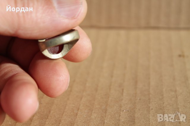 Стар сребърен възрожденски пръстен с карнеол, снимка 7 - Пръстени - 35806088