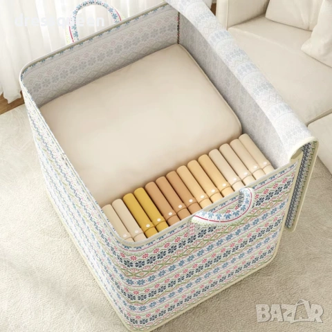 4867 Текстилен органайзер за дрехи и завивки със скандинавски мотиви – Стил и ред в дома, снимка 7 - Други стоки за дома - 53623088