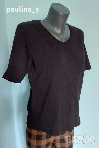 Три различни броя / Черна тениска тип туника "Janina", "Schiesser" и "K-town" / голям размер , снимка 15 - Тениски - 46943793