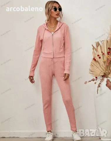 Ежедневен дамски комплект от две части с качулка, 9цвята , снимка 13 - Комплекти - 47453110