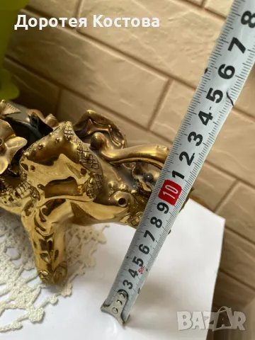 Красив позлатен порцеланов слон от Англия , снимка 7 - Антикварни и старинни предмети - 49742941