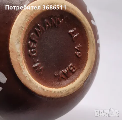 Немска винтидж ваза с подпис, снимка 4 - Вази - 48046866