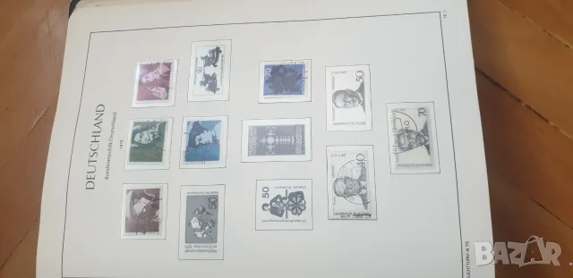 Албум с предварително отпечатани немски марки от1975г-1983г, снимка 2 - Филателия - 55749546