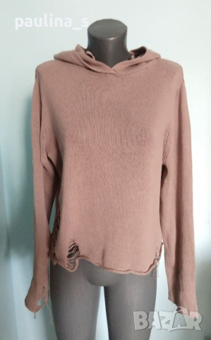 Кроп марков пуловер тип суичър "H&M"® devided / унисайз  , снимка 2 - Блузи с дълъг ръкав и пуловери - 36255491