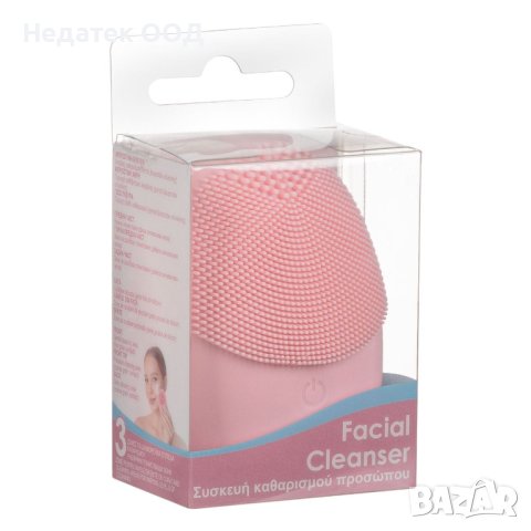 Четка за почистване на лице, Силиконова, Розова, снимка 3 - Козметични уреди - 40659695