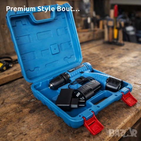 Комплект безжичен винтоверт с Led осветление, 2 батерии и куфар - всичко под ръка, снимка 3 - Друга електроника - 53666462