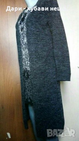 Туника в сиво, с флорални мотиви🍀❤S,M❤🍀арт.219, снимка 5 - Туники - 35734778