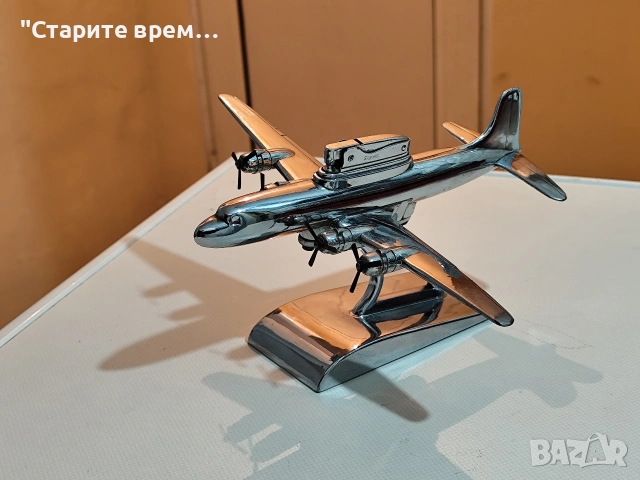 Настолна Запалка Хромиран Самолет., снимка 7 - Запалки - 53087932