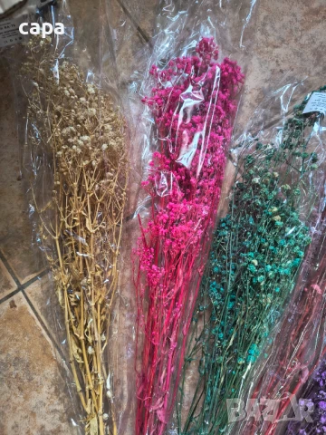 Сух гипсофил , снимка 2 - Изкуствени цветя - 50598293