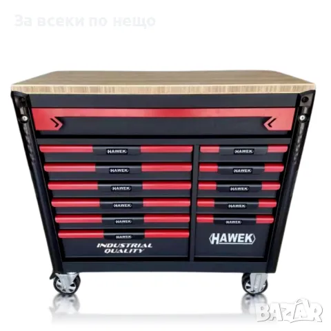 Професионален шкаф с инструменти с 12 чекмеджета - 11 пълни HAWEK, снимка 2 - Други инструменти - 50328172