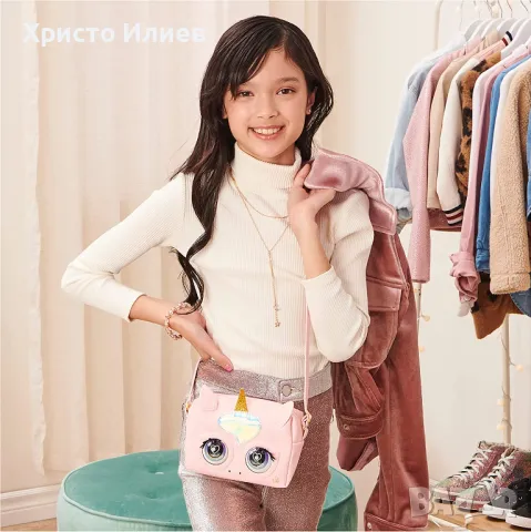 PURSE PETS Интерактивна чанта Еднорог розова със звуци, снимка 5 - Други - 47690920