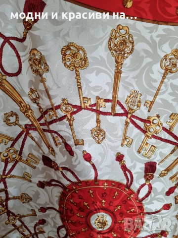 Голям копринен шал, снимка 5 - Шалове - 52184527