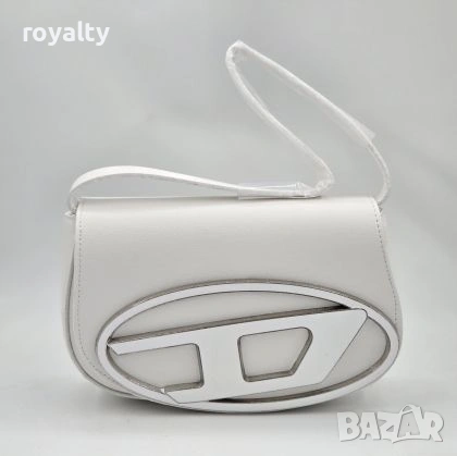Diesel Нова Кожена Бяла Дамска Чанта 