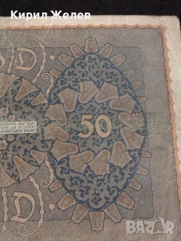 РАЙХ БАНКНОТА 50 марки 1919г. Германия УНИКАТ ЗА КОЛЕКЦИОНЕРИ 36810, снимка 10 - Нумизматика и бонистика - 39898999
