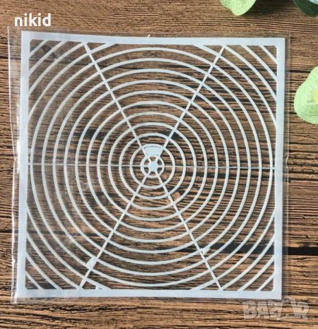 Мишена стенсил шаблон за спрей за торта украса Scrapbooking, снимка 2 - Други - 42021328