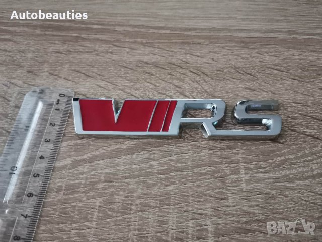 Skoda VRS шкода ВРС емблеми надписи червено със сребристо, снимка 3 - Аксесоари и консумативи - 38789889