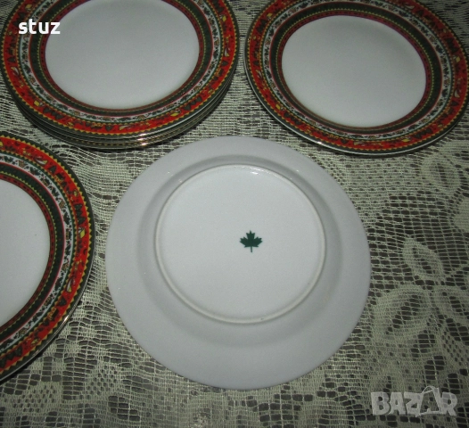 Порцеланови десертни чинии с коледни мотиви, нови, снимка 7 - Чинии - 52585570
