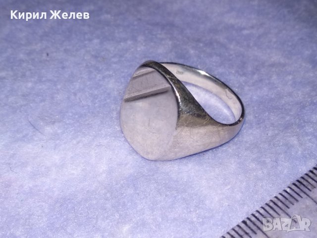 АРИСТОКРАТИЧЕН МАСИВЕН СРЕБЪРЕН ПРЪСТЕН ПОЛИРАНО до ОГЛЕДАЛЕН БЛЯСЪК СРЕБРО 925 РЪЧНА РАБОТА 38744, снимка 5 - Пръстени - 41741231