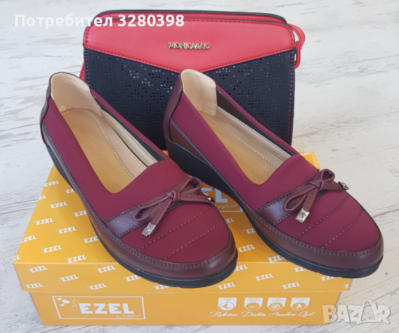 Дамски обувки на платформа в червен цвят, снимка 2 - Дамски ежедневни обувки - 36244099